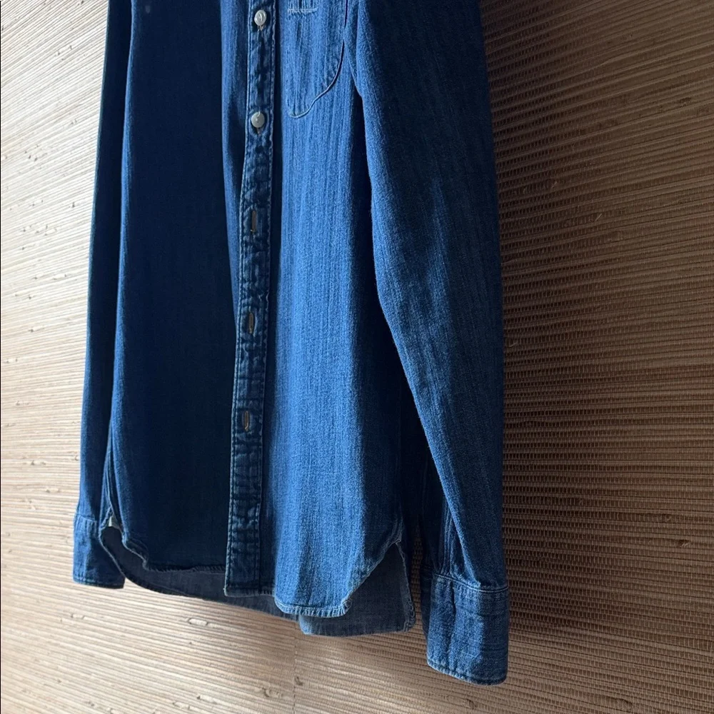 Todd Snyder Indigo Button Down Shirt - Picture 4 of 12